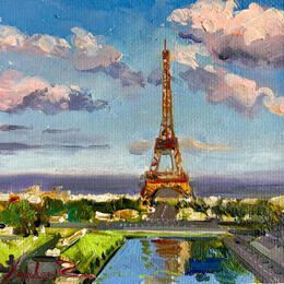 Painting Paris in Bloom  by Xanlar | Painting Impressionism Oil Architecture, Landscapes, Pop icons