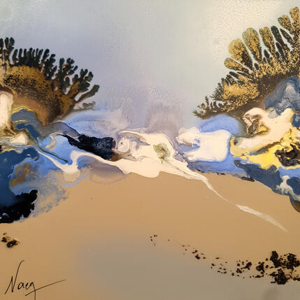 Painting C3928 by Naen | Painting Abstract Acrylic, Ink Pop icons
