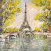 Painting Printemps sur la seine by Lallemand Yves | Painting Figurative Urban Acrylic