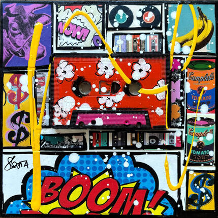 Pintura POP K7 (rouge) por Costa Sophie | Pintura