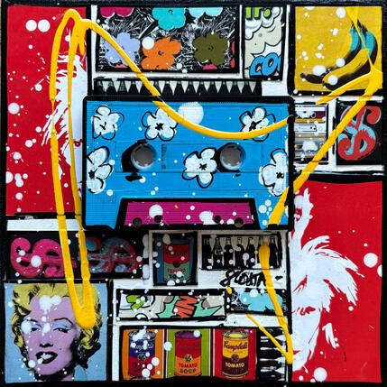 Pintura POP K7 (bleu) por Costa Sophie | Pintura
