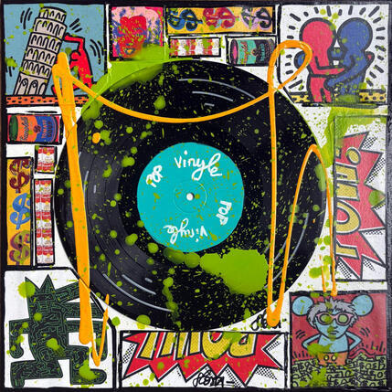 Pintura POP VINYLE (k.haring) por Costa Sophie | Pintura