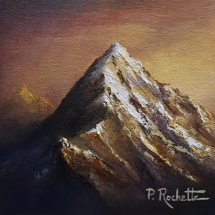 Painting Les montagnes dorées by Rochette Patrice | Painting