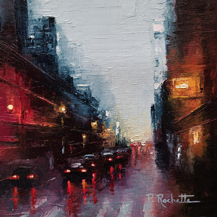 Painting Red lights by Rochette Patrice | Painting
