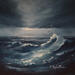 Painting Solitude marine by Rochette Patrice | Painting Figurative Marine Oil
