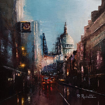 Painting Fleet street, London by Rochette Patrice | Painting