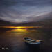 Painting Le crépuscule sur l'étang by Rochette Patrice | Painting Figurative Landscapes Oil