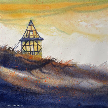 Peinture Voyage en Alsace par Langeron Stéphane | Tableau Figuratif Aquarelle Paysages