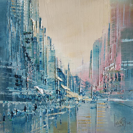 Peinture ombre bleue par Levesque Emmanuelle | Tableau  Huile
