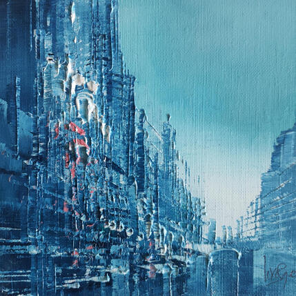 Painting bleu franc by Levesque Emmanuelle | Painting  Oil