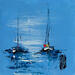 Peinture Reflets par Raffin Christian | Tableau Figuratif Marine Huile
