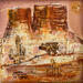 Painting Javelina in canyon by Maury Hervé | Painting Raw art Animals