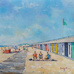 Painting DETENTE AU TOUQUET by Euger | Painting