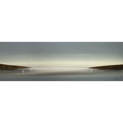 Painting Evasion marines 95 by Roussel Marie-Ange et Fanny | Painting Figurative Oil Marine, Minimalist