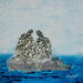 Peinture Contemplation face à l'infin par Escolier Odile | Tableau Figuratif Marine Nature Scènes de vie Acrylique Collage