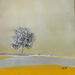 Peinture Rêverie près d'un arbre par Escolier Odile | Tableau Figuratif Paysages Nature Minimaliste Acrylique