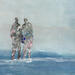 Peinture En chemin. par Escolier Odile | Tableau Figuratif Société Marine Scènes de vie Acrylique Collage