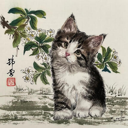 Peinture Maine coon par Tayun | Tableau