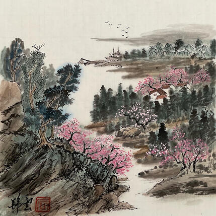 Gemälde Printemps von Tayun | Gemälde
