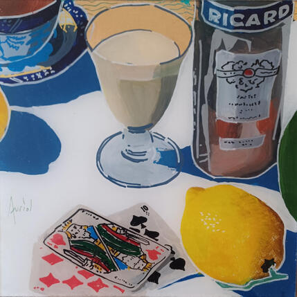 Peinture Tout lui rappelait le sud par Auriol Philippe | Tableau Figuratif Acrylique, Plexiglas, Posca Natures mortes