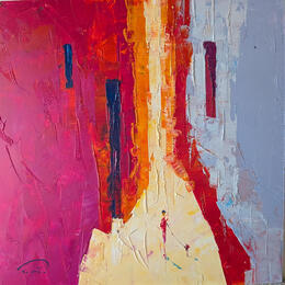 Painting Super roig by Tomàs | Painting