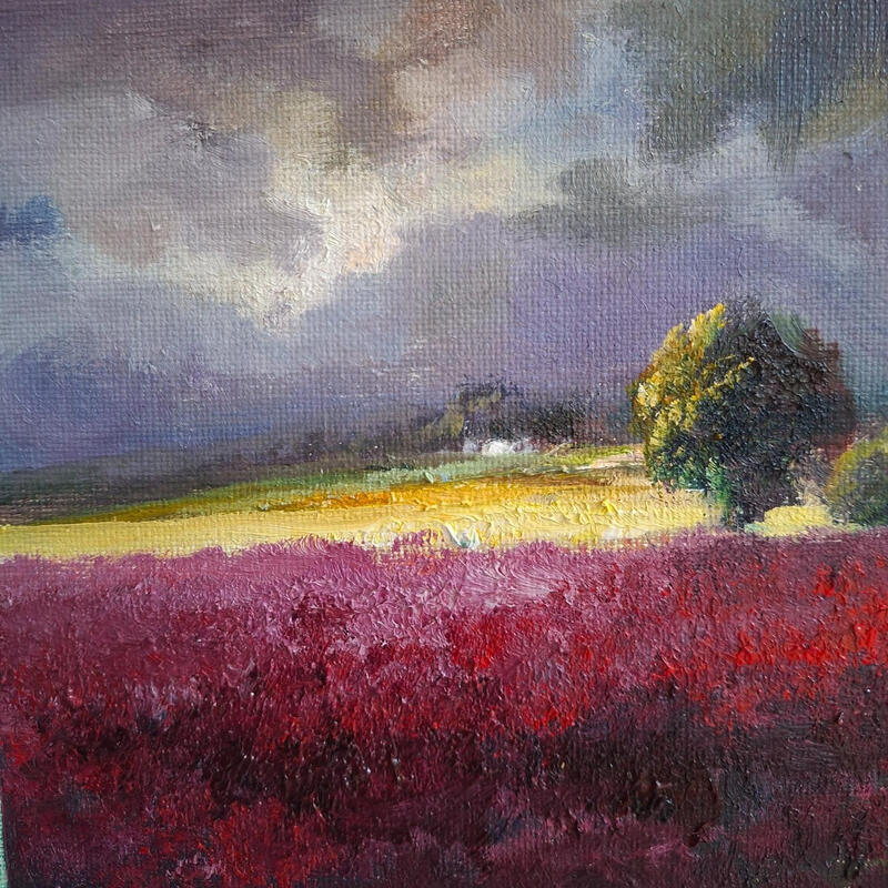 Pintura Cielo de tormenta por Cabello Ruiz Jose | Pintura Figurativo Paisajes Aceite
