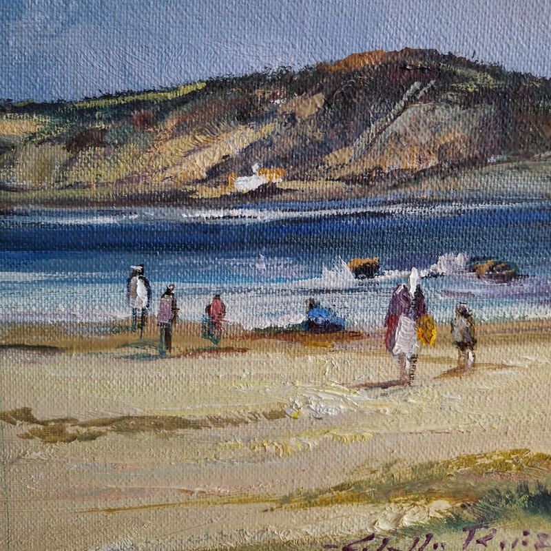 Pintura Hacia la playa por Cabello Ruiz Jose | Pintura Figurativo Marine Aceite