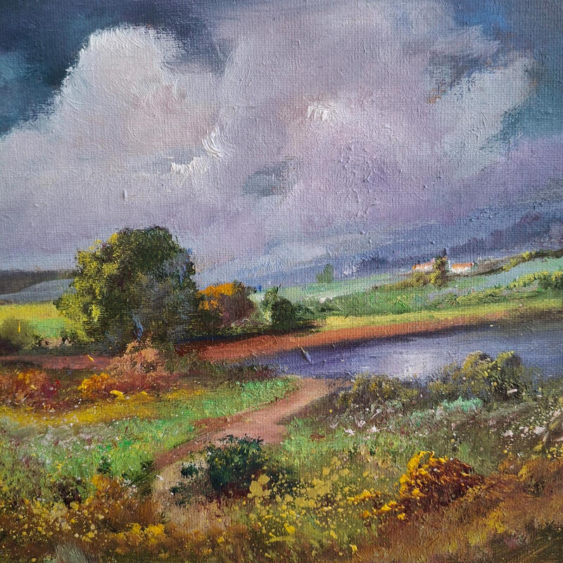 Pintura Despues de la lluvia por Cabello Ruiz Jose | Pintura Figurativo Paisajes Aceite