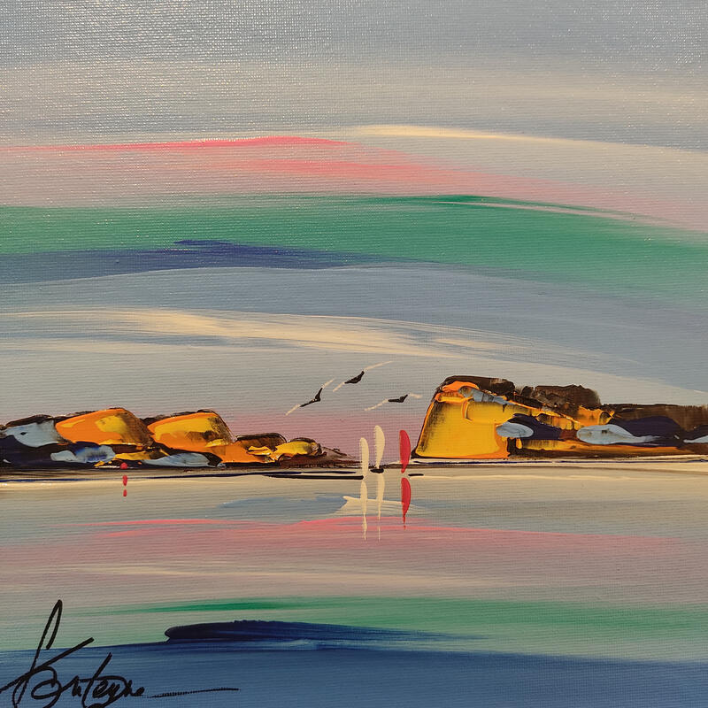 Peinture Paix à l'horizon par Fonteyne David | Tableau Figuratif Acrylique