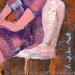 Painting La lectrice de Siri Hustvedt by Ral Lourdes | Painting Figurative Portrait Wood Acrylic