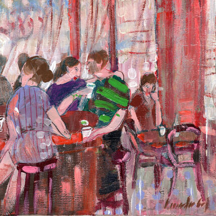 Painting À Belleville by Ral Lourdes | Painting Figurative Acrylic Life style, Pop icons