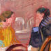 Painting Espoirs by Ral Lourdes | Painting Figurative Life style Wood Acrylic