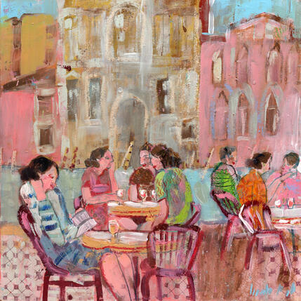 Painting Venise au coeur by Ral Lourdes | Painting Figurative Acrylic Life style