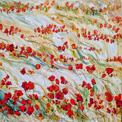 Gemälde Poppies under the spring sun von Amblard Florence | Gemälde