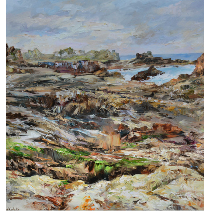 Painting Les Roches d'Ouessant III by Novokhatska Olga | Painting Figurative Acrylic, Oil Urban