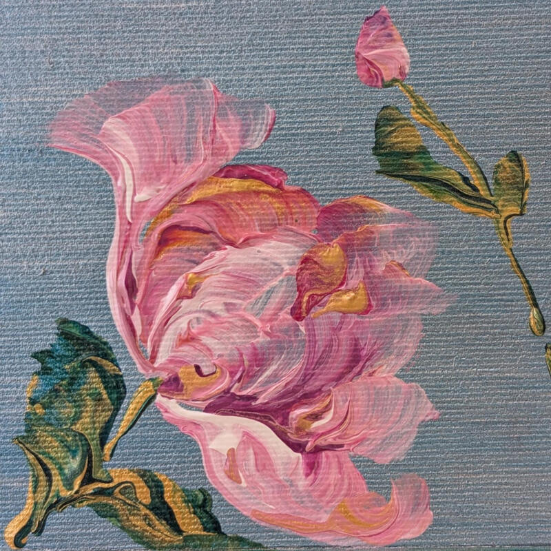 Pintura Petite tulipe rose por Amblard Florence | Pintura Paisajes Naturaleza Acrílico