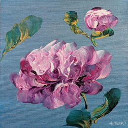 Peinture Pivoines par Amblard Florence | Tableau
