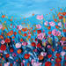 Painting Belle envolée de fleurs by Amblard Florence | Painting Landscapes Nature Acrylic