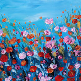 Painting Belle envolée de fleurs  by Amblard Florence | Painting
