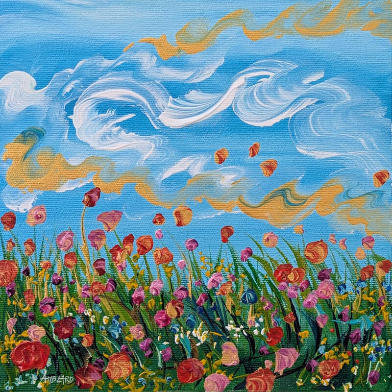 Painting Un bel été by Amblard Florence | Painting Landscapes Nature Acrylic