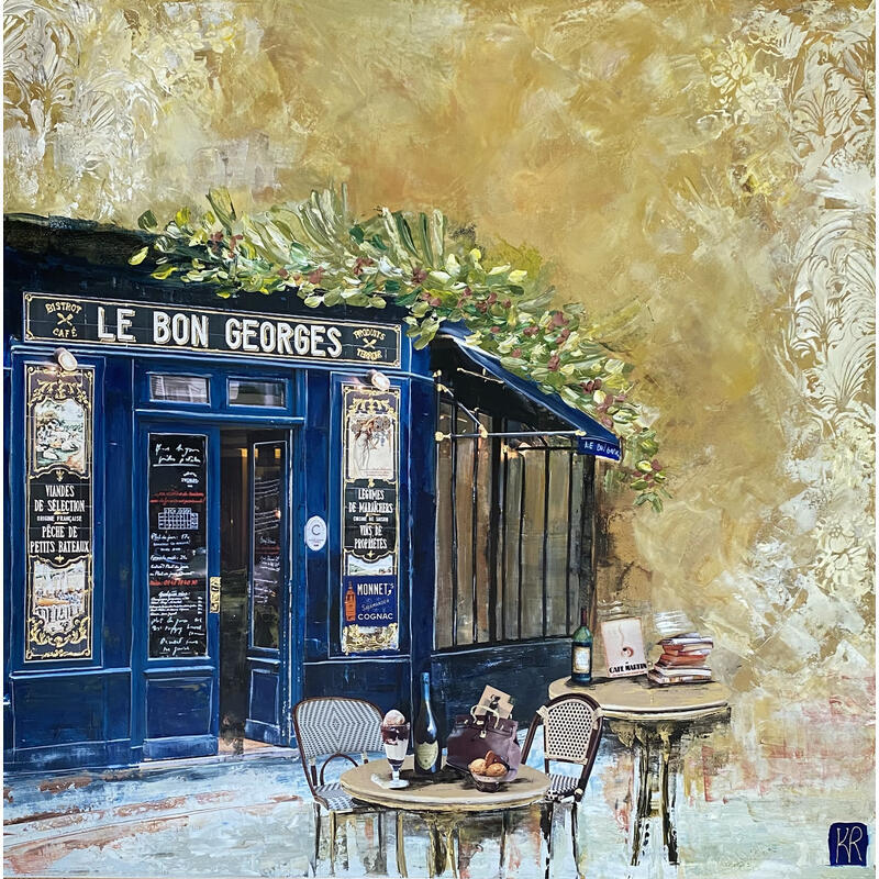 Painting Les bons souvenirs by Romanelli Karine | Painting Figurative Acrylic Gluing