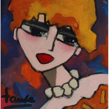 Painting Rêveuse by Fauve | Painting Figurative Acrylic, Oil Life style