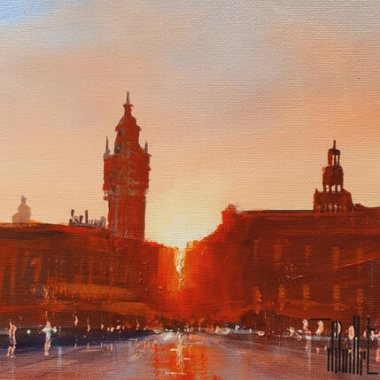 Painting Aurore sur la Grand Place by Guillet Jerome | Painting