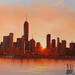 Painting Lights on Manhattan by Guillet Jerome | Painting Figurative Oil