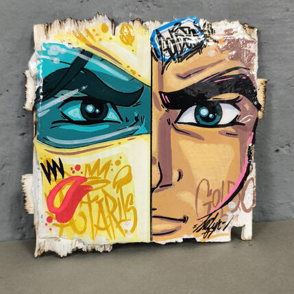 Painting Actarus/Goldorak by Sufyr | Painting Street art Graffiti, Posca, Wood