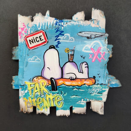 Peinture Snoopy far niente par Sufyr | Tableau
