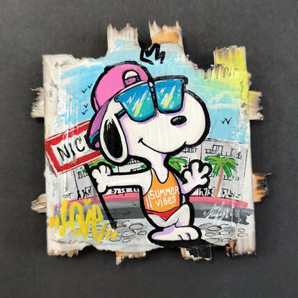 Peinture Snoopy Love Nice par Sufyr | Tableau