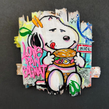 Peinture Snoopy love pan bagnat  par Sufyr | Tableau