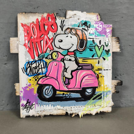 Painting Snoopy dolce vita by Sufyr | Painting Street art Graffiti, Posca
