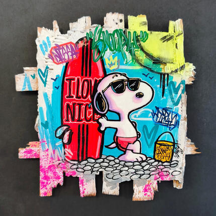 Peinture Snoopy I love Nice  par Sufyr | Tableau